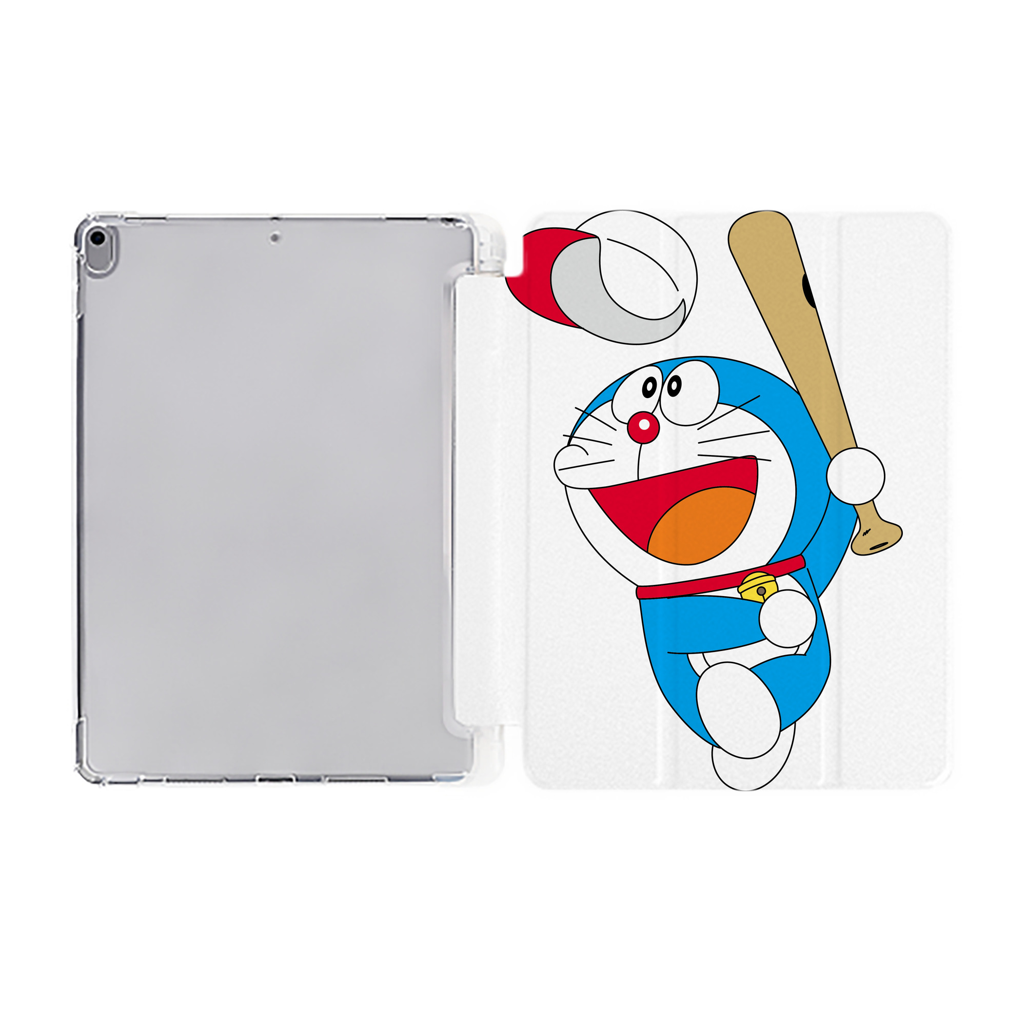 （画像用） ドラえもん Doraemon IPad ケース ペン収納付き 三つ折りスタンド PUレザー×シリコン 対応機種9.5/10.5/10.9インチ